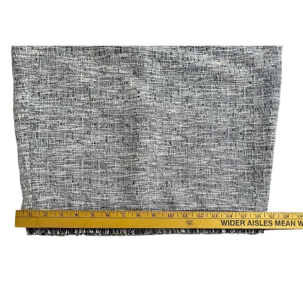 Calvin Klein Pencil Skirt Size 4 Women's Black White Metallic Tweed Fringe New - Picture 10 of 12
